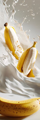 Canvas Print - Banana Splash in Milk