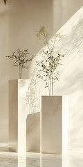 Wall Mural - Minimalist Plant Decor.