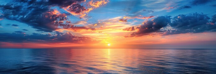 Canvas Print - Sunset over the Ocean