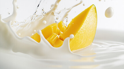 Canvas Print - Mango Splash in Milk