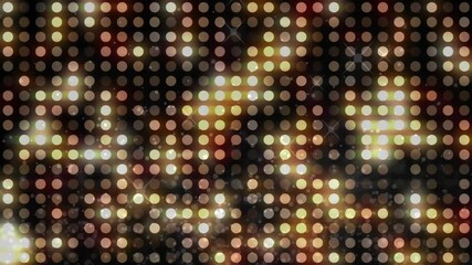 Sticker - Sparkling colorful light dots creating animation over dark background