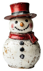 Sticker - PNG A snowman outdoors pottery nature.