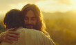© ZayWin - Jesus Christ hugging and comforting a man, offering peace and reassurance
