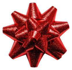 Wall Mural - PNG Sparkling red gift bow decoration