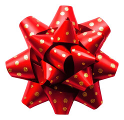 PNG Festive red gift bow decoration