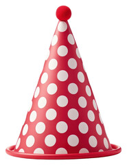 Sticker - PNG Colorful polka dot party hat