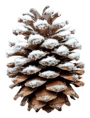 Wall Mural - PNG Snow-covered pine cone image