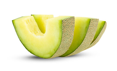 Poster - Green cantaloupe melon  isolated on transparent png