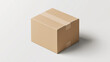 © Sean - Closed cardboard box mockup standing on white background