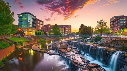 Canvas Print - Downtown Greenville, South Carolina