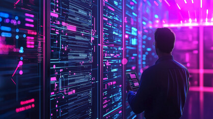 backend development and database management, developers coding server-side logic