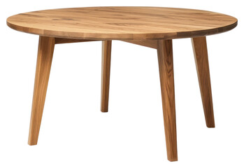 Poster - PNG Elegant round wooden dining table