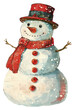 © Rawpixel.com - PNG Snowman wearing a Christmas hat snowman outdoors nature.