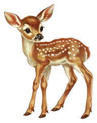 Sticker - PNG Reindeer baby wildlife antelope animal.