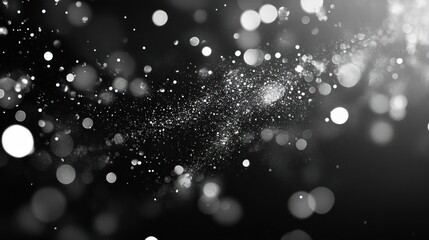 Wall Mural - Sparkling background with blurred stars and a darkened space in the middle.
