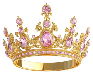 Sticker - PNG Elegant gold crown with gemstones