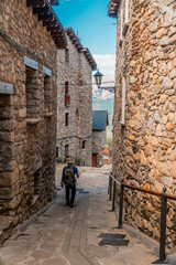 Wall Mural - Houses and streets in Cerler old Pirineos town, Huesca (Spain) 