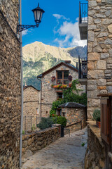 Wall Mural - Houses and streets in Cerler old Pirineos town, Huesca (Spain) 