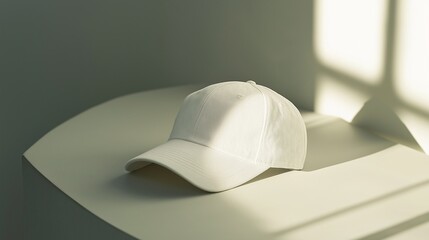 Poster - white cap on a neutral table