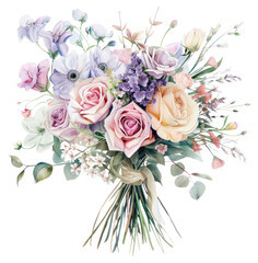 Sticker - PNG Elegant floral bouquet illustration