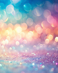 Wall Mural - dreamy pastel fur with bokeh lights: a captivating abstract image, soft and ethereal, showcasing a d