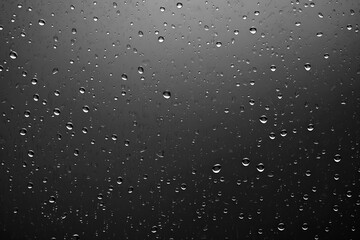 Wall Mural - png raindrops on dark glass surface