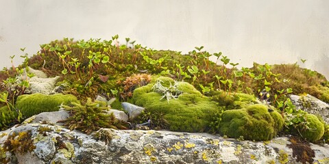 Poster - Green Moss Growing on a Rock