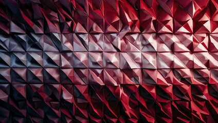 Wall Mural - Abstract Red Geometric Pattern: A mesmerizing backdrop of geometric shapes, with a captivating blend of red and blue hues. A perfect blend of modern and traditional, it's ideal for abstract designs