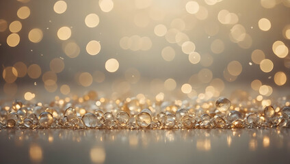 Wall Mural - golden bokeh sparkle