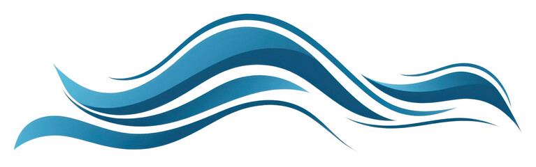 Sticker - PNG Water wave pattern line logo.