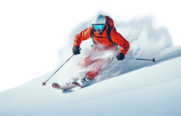 PNG Dynamic skier border, transparent background