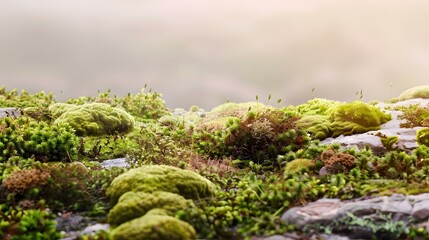 Green Mossy Texture Background