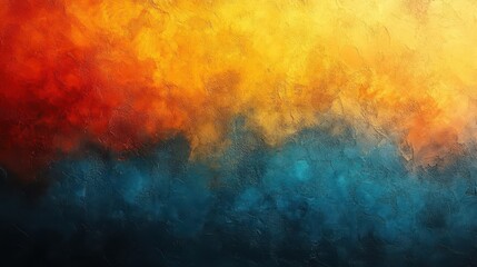 abstract gradient backdrop vibrant orange seamlessly blends into cool blue and sunny yellow textured