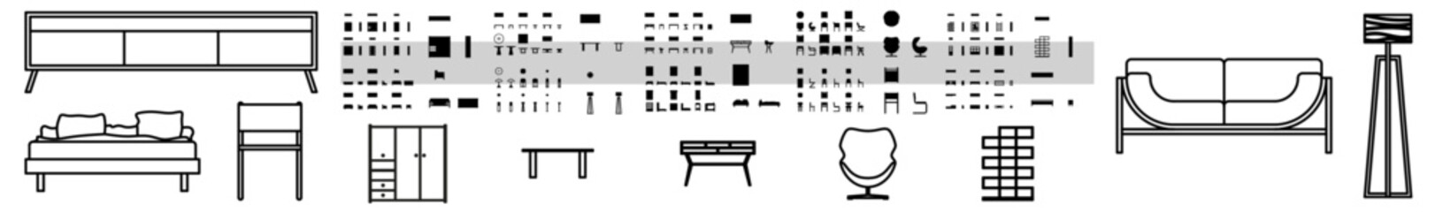 furniture vector home set collection architecture design
