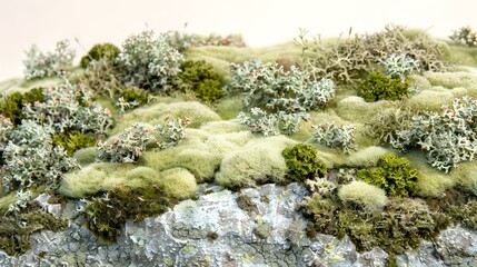 Wall Mural - Close Up Of Green Moss On A Rock Surface