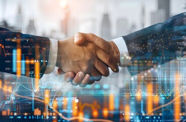 Closeup Handshake Financial Partnership and Investment Agreement