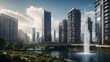 © Kasper - Energy-generating city buildings Skyscrapers producing their own power and purifying water.