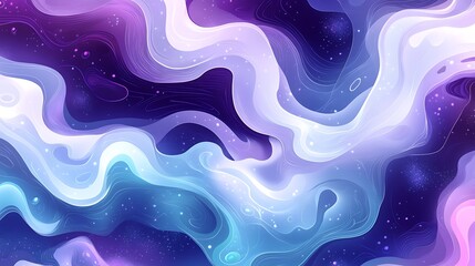 Wall Mural - Abstract Purple Blue Wavy Lines Background Design