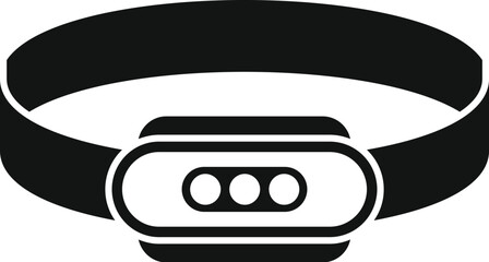 Wall Mural - Simple vector icon of a headlamp, perfect for representing camping, hiking, or other outdoor activities