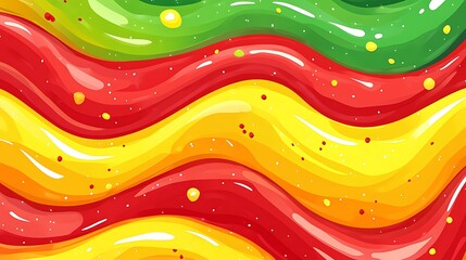 Wall Mural - Abstract Colorful Swirls  Red  Yellow  Green Background Texture