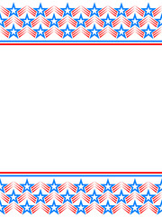 Wall Mural - American flag symbols decorative frame with empty space for text vector design template