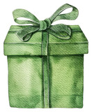 PNG Elegant green gift box illustration