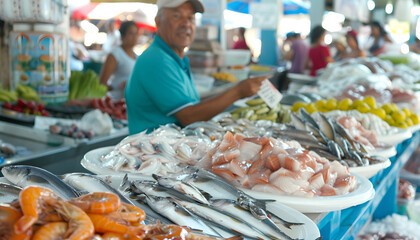 seafood at the market