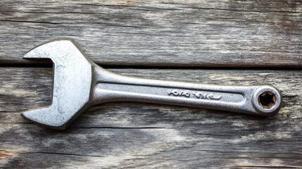 Image depicts a hammer crossed with a socket wrench, resting on a wooden surface. Relevant to themes of tools and DIY projects. 