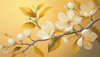 Wall Mural - branch of cherry tree