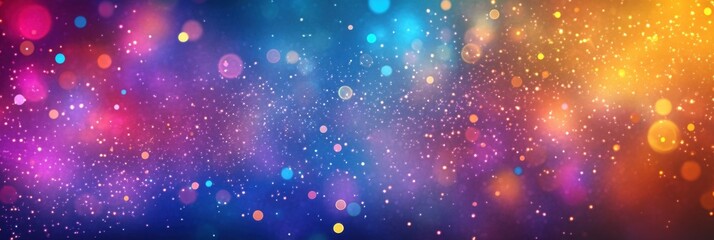 Wall Mural - A vibrant and colorful background with sparkling lights, perfect for creating an enchanting atmosphere in design projects or as digital art Generative AI