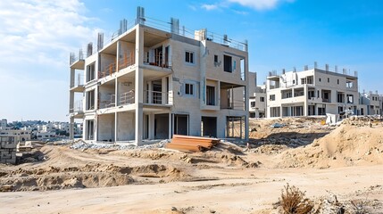 photo of the construction site for an apartment building