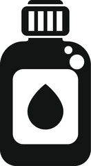 Wall Mural - Simple black and white icon of a bottle containing cleaning products