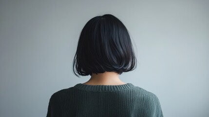 Minimalist Portrait of a Woman's Dark Hair