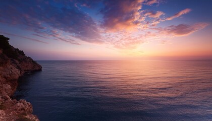 evening colors and relaxing seascape